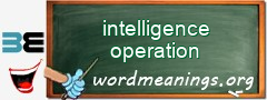 WordMeaning blackboard for intelligence operation